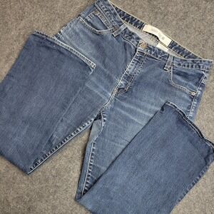 Gap Jeans Womens 14 Blue Denim Faded Stretch Streetwear Grunge Ankle Bootcut Leg